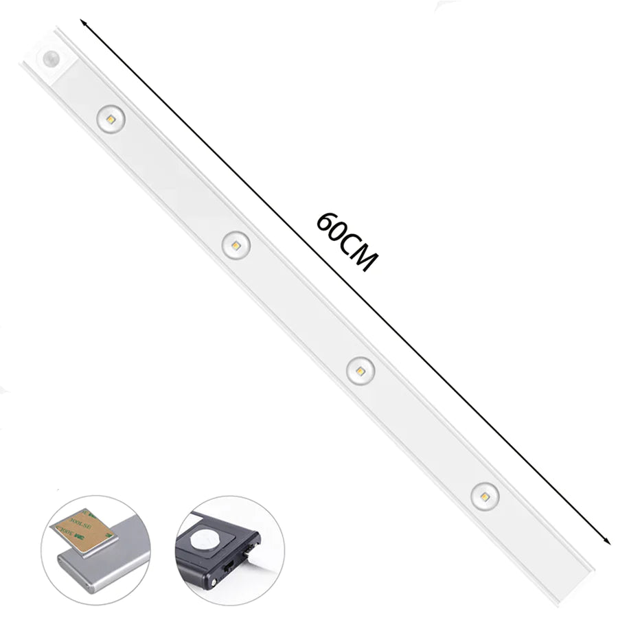 Slimme oplaadbare LED wandlamp: draadloos, bewegingssensor en aanpasbaar licht voor optimaal gemak.