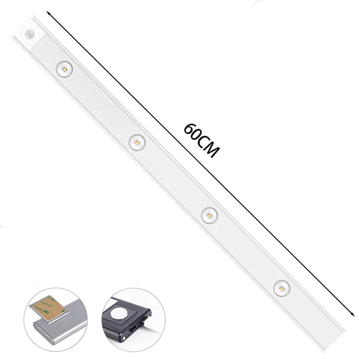 Slimme oplaadbare LED wandlamp: draadloos, bewegingssensor en aanpasbaar licht voor optimaal gemak.