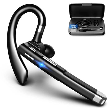 Draadloze RoadMic Pro Bluetooth 5.1 headset met dubbele microfoon, ideaal voor kantoor en thuiswerken.