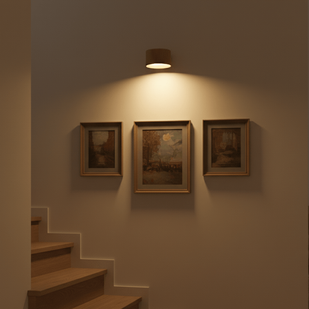 Moderne Scandinavische design LED wandlamp, draadloos met afstandsbediening. Perfecte sfeerverlichting voor elk interieur.