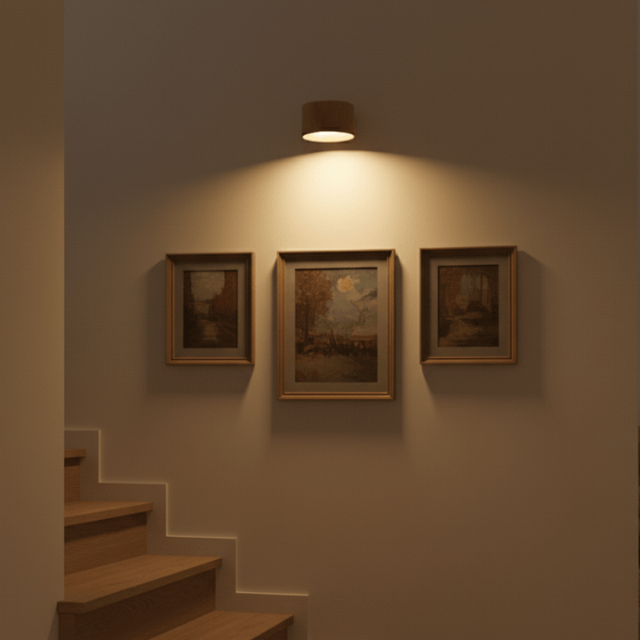 Moderne Scandinavische design LED wandlamp, draadloos met afstandsbediening. Perfecte sfeerverlichting voor elk interieur.