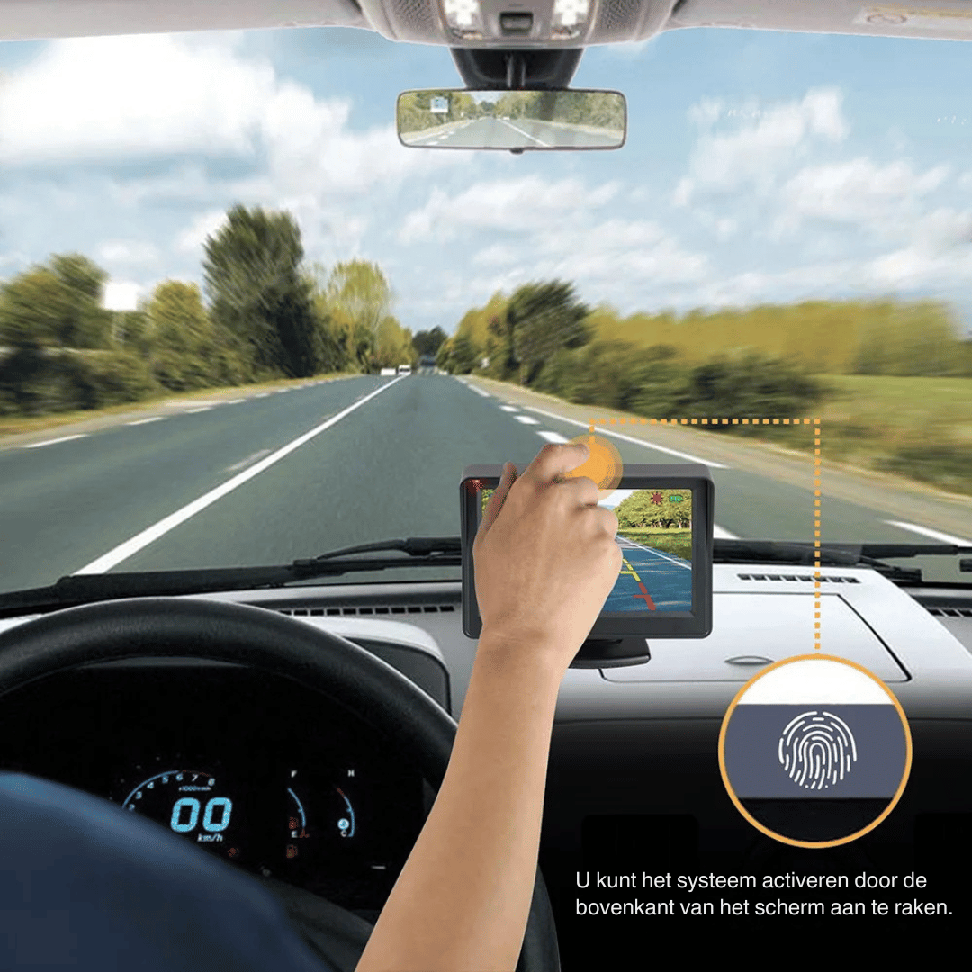 Waterdichte IP67 auto achteruitrijcamera met zonne-energie. Draadloze HD camera met nachtzicht voor optimale veiligheid.