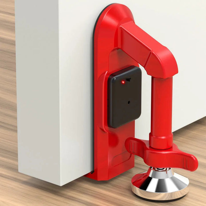 Compacte antidiefstal deurstopper, snel en eenvoudig te installeren voor directe privacy en beveiliging.