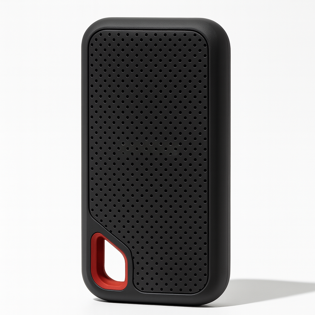 Draagbare externe SSD harde schijf 2TB voor razendsnelle dataopslag en backups via USB-C.