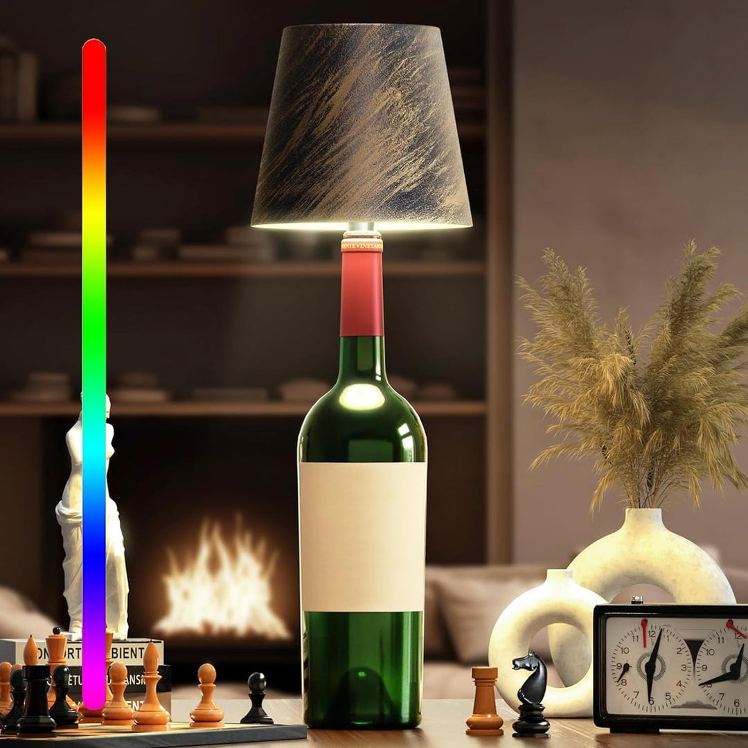Lichtgewicht draagbare tafellamp, LED fleslamp met dimfunctie, ideaal voor flexibele sfeerverlichting.