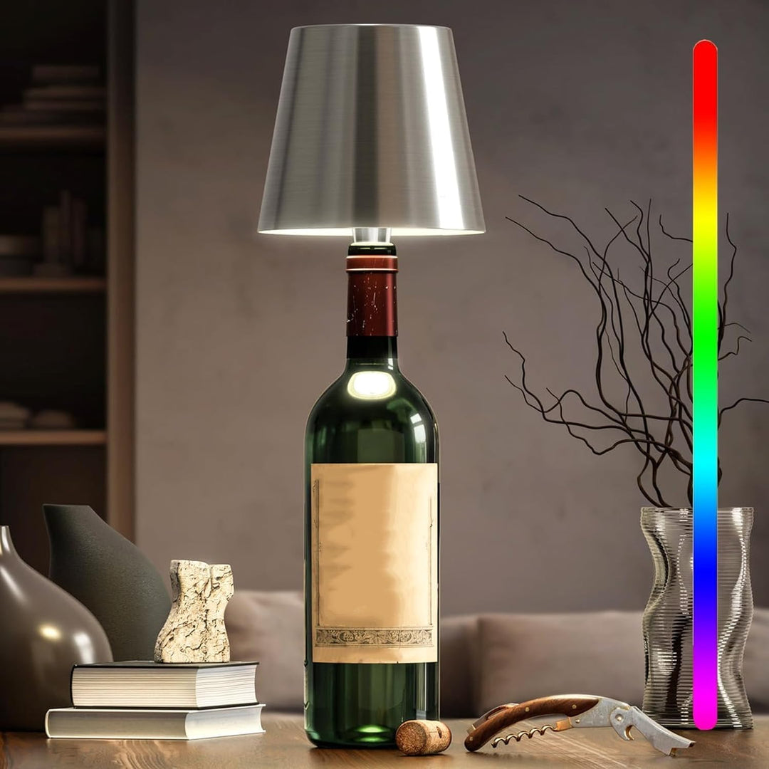 Draagbare LED fleslamp, dimbaar met touch, oplaadbaar. Perfecte sfeerverlichting voor elke setting.