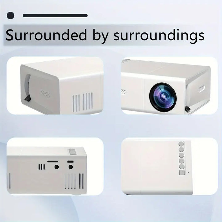 De Aurora wonen mini beamer creëert een thuisbioscoop ervaring met scherpe HD projectie.