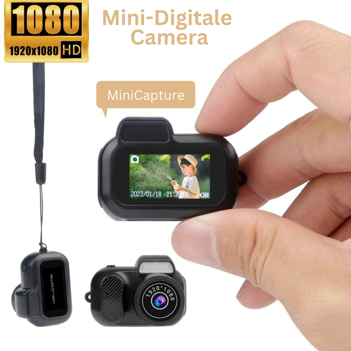 Draagbare mini HD camera voor scherpe video opnames. Compacte camera, ideaal voor reizen en dagelijks gebruik.
