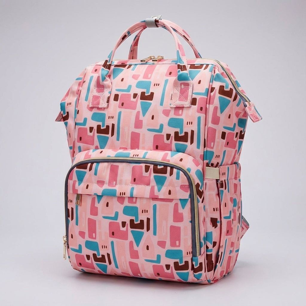 Multifunctionele luiertas rugzak van Babyluxe; ideaal voor luiers en babyverzorging onderweg.
