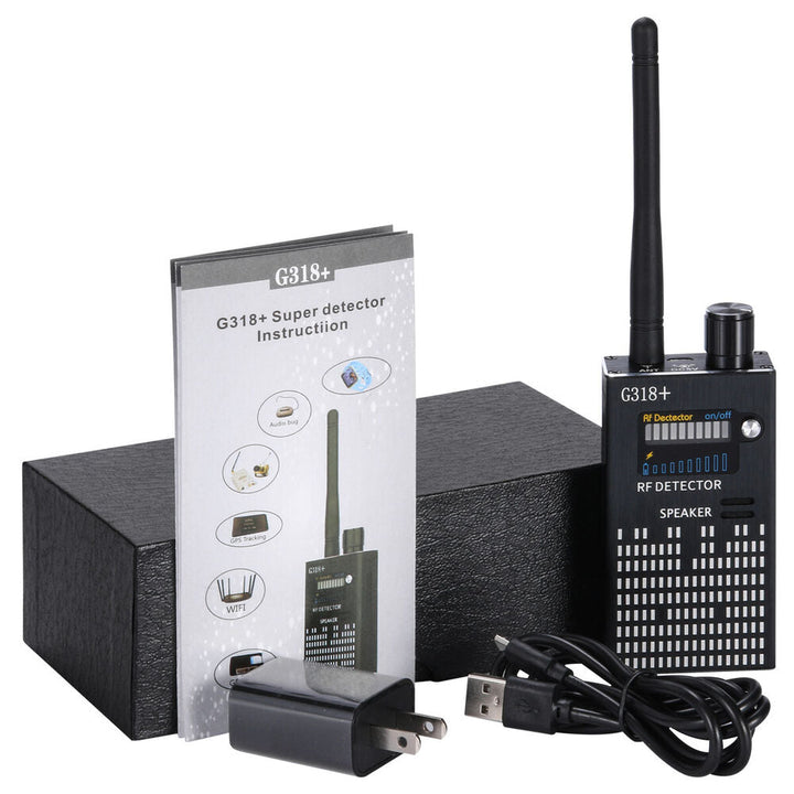 Bescherm uw omgeving: draagbare RF detector voor afluisterapparatuur en verborgen camera's.