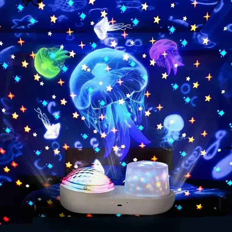 Baby's slapen heerlijk met DreamLuxe oceaan projector nachtlampje. Creëer een kalme sfeer in de babykamer.