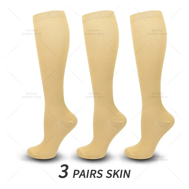 Duurzame compressiesokken, 3 paar. Biedt langdurig comfort en ondersteuning voor actieve levensstijlen.