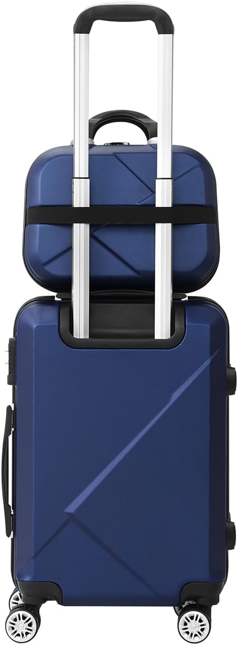 Hardschaal reisbagage set van 3 met georganiseerd interieur en veilige ritssluiting.