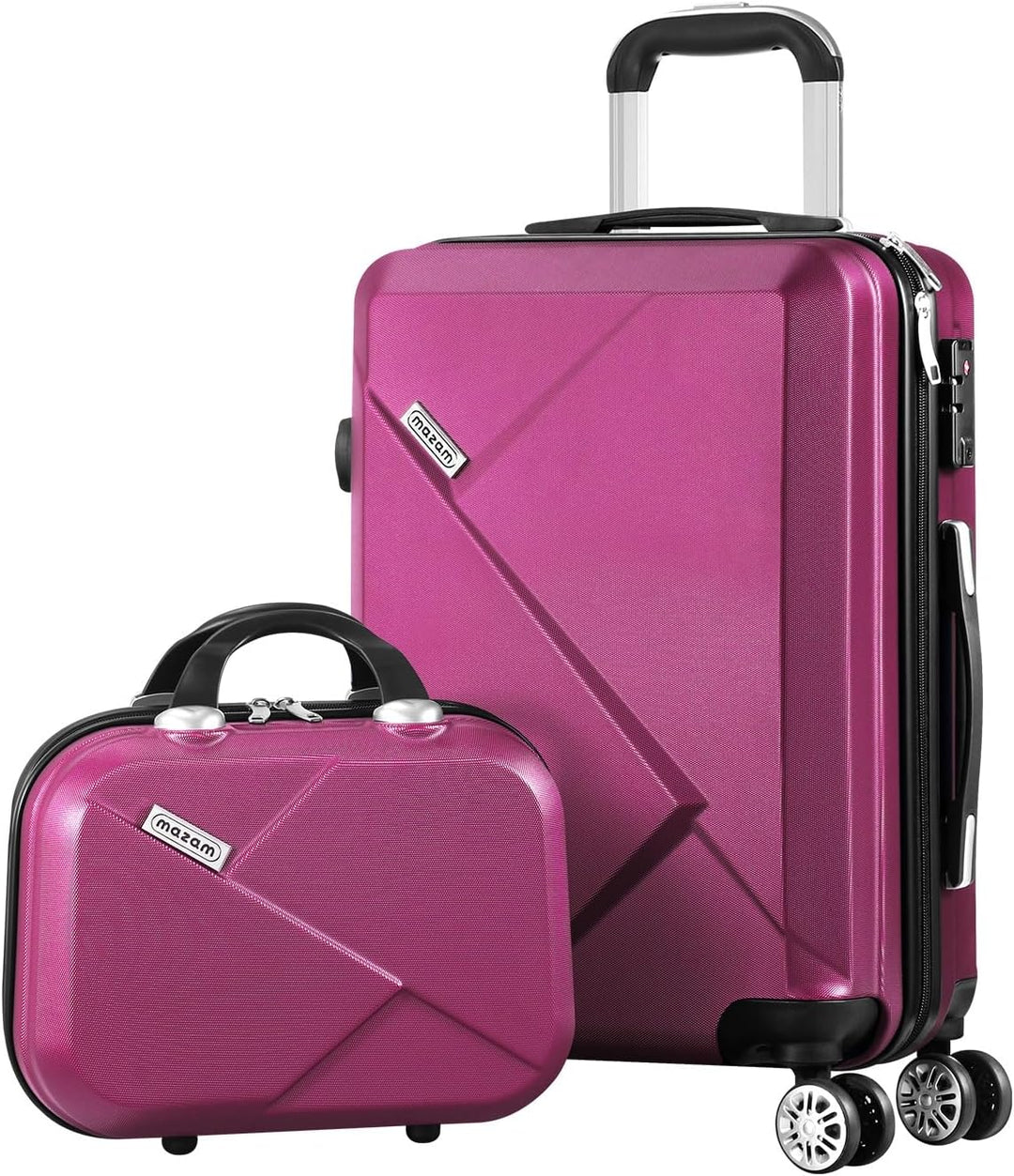 Moderne 3-delige hardschaal kofferset, ideaal voor elke reis, met veilig TSA-slot.