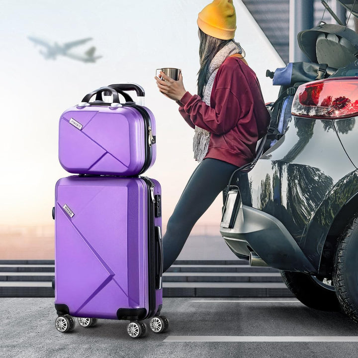 Ruime hardschaal bagageset met slimme indeling en veilig TSA-slot voor al je reizen.