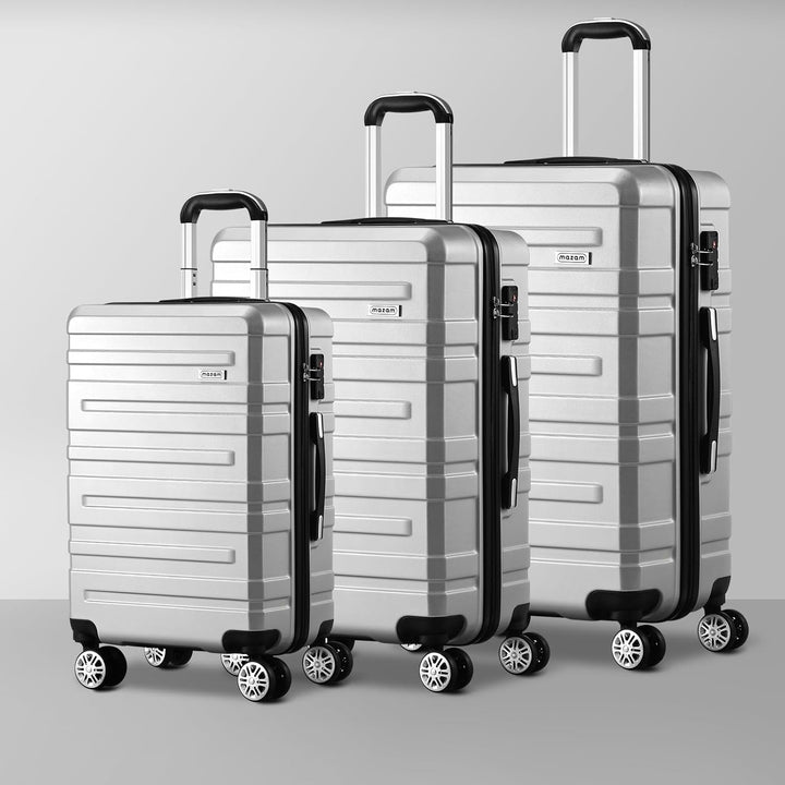 Organiseer je reis met deze 3-delige hardschaal kofferset, spinner wielen en TSA-slot.