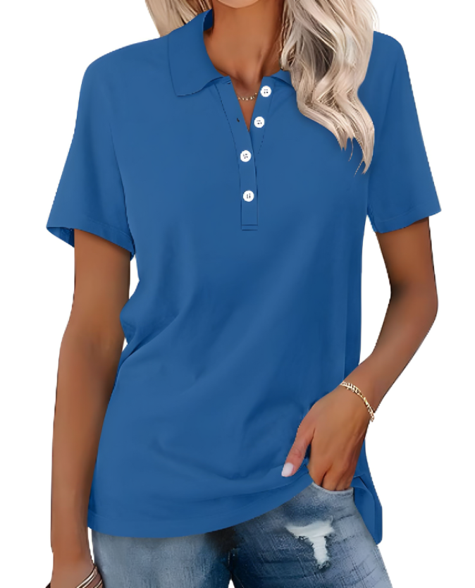 Duurzaam Dames Poloshirt Nova. Eco-vriendelijke top, comfortabel en modieus voor dames.