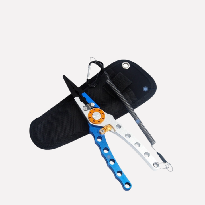 Duurzame aluminium vistang met scherpe lijnknipper. Essentieel visgereedschap voor haken verwijderen in zoet- of zoutwater.