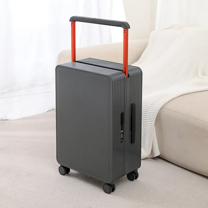 De lichtgewicht Dublin hardcase reiskoffer, toont gebruiksgemak en reiscomfort zonder extra belasting.