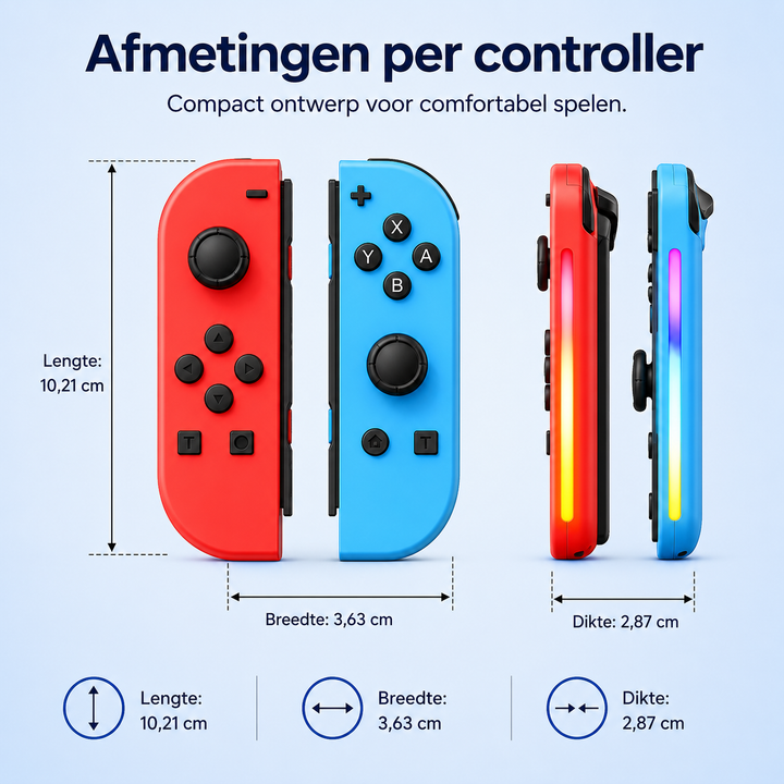 Draadloze gaming joystick met geavanceerde rgb led knoppen