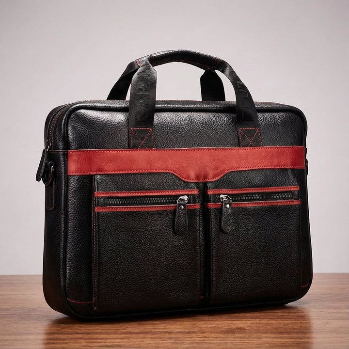 Stijlvolle UrbanSling laptoptas van echt leer. Perfecte uniseks aktetas voor zakelijk en dagelijks gebruik.