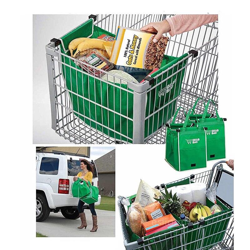 Opgevouwen EcoCarry herbruikbare boodschappentas, compact en duurzaam, ideaal voor opbergen in je tas.