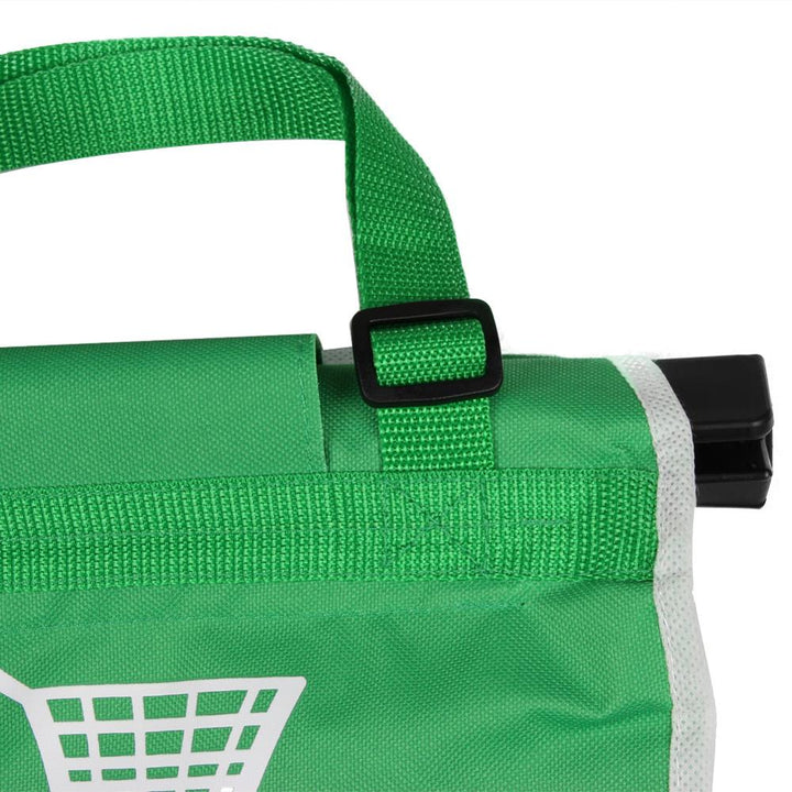 Praktische EcoCarry herbruikbare boodschappentas vol met groenten, ideaal voor supermarkt en duurzaam winkelen.