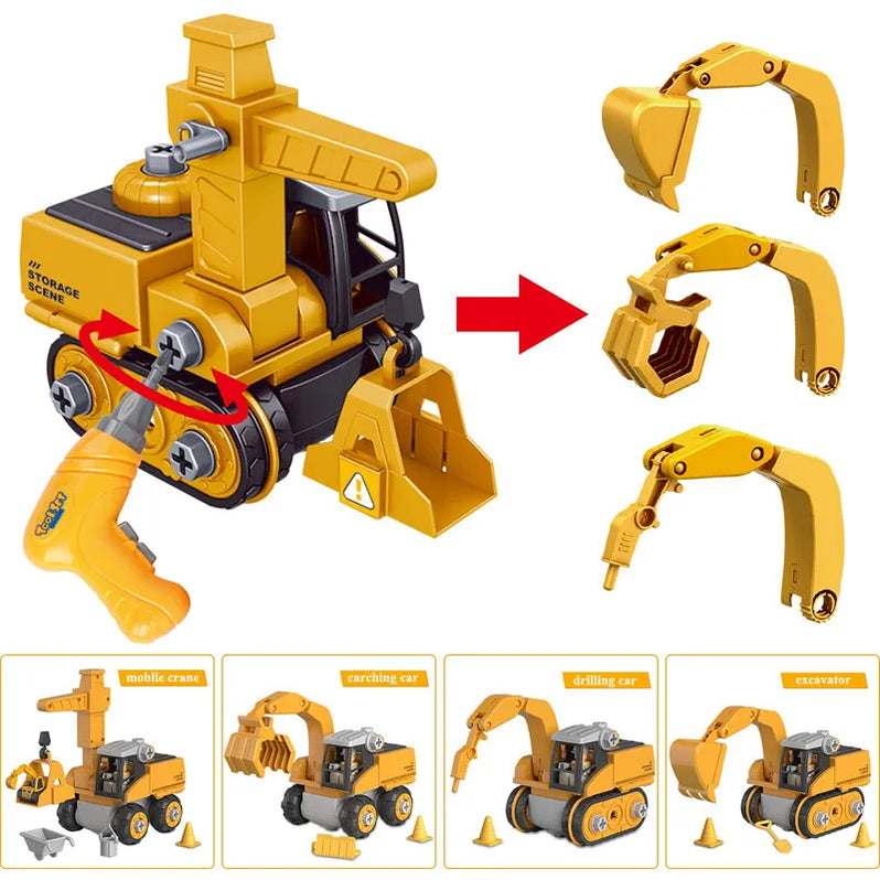 Perfect cadeau: duurzame plastic bouwvoertuigen speelset voor urenlang speelplezier en leerzame kinderactiviteiten.