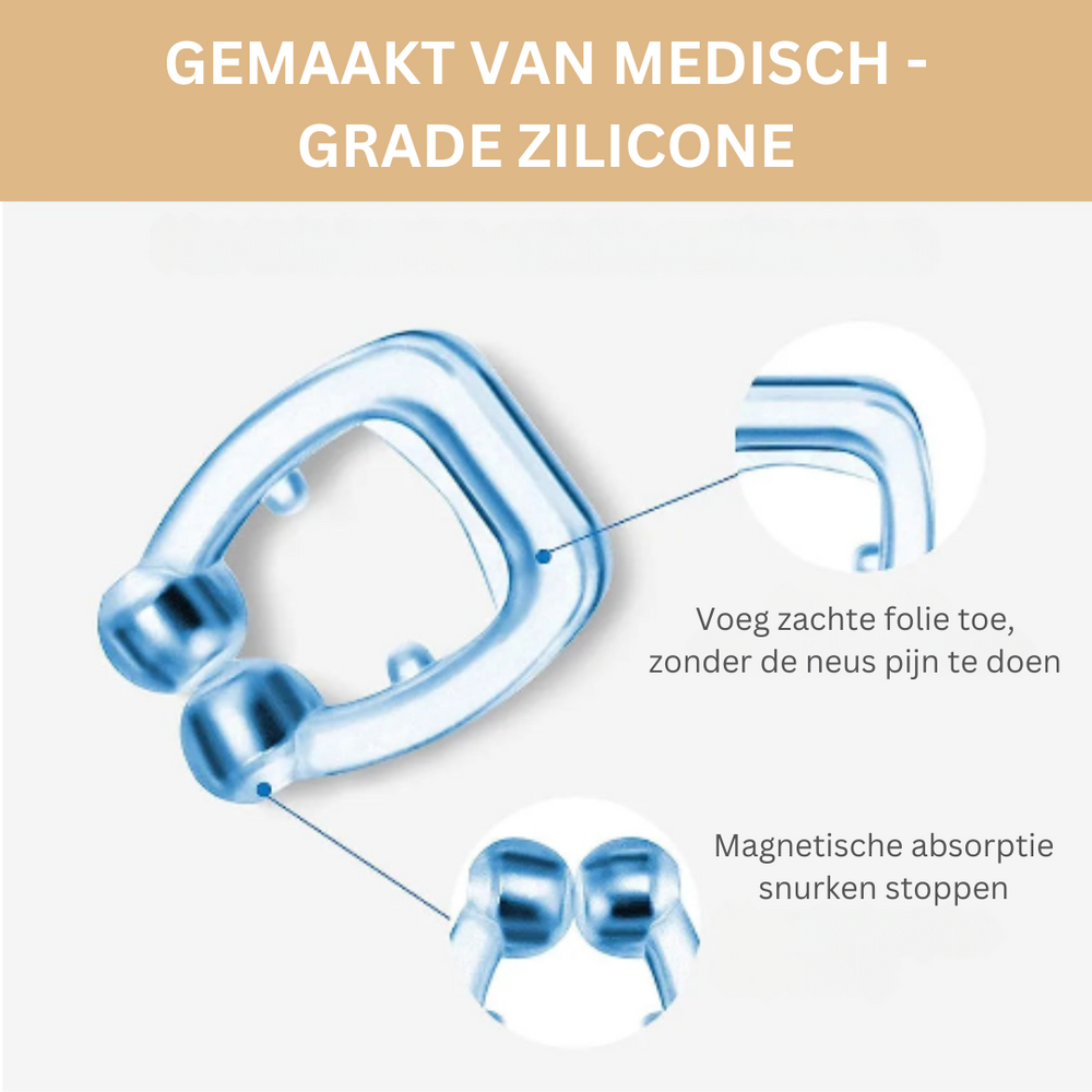 Zachte, comfortabele snurkstopper neusdilatator, ontworpen voor optimale luchtstroom en stillere nachten.
