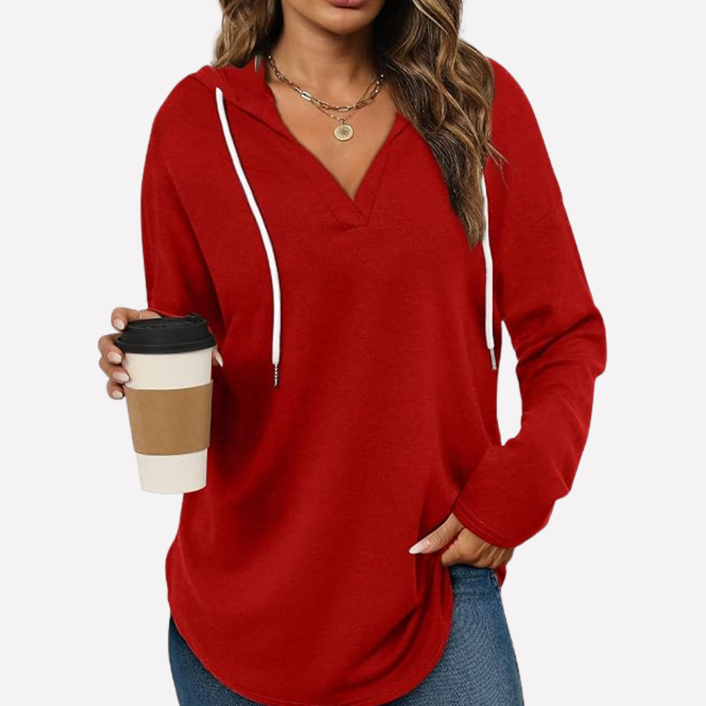 Comfortabel en stijlvol sweatshirt voor vrouwen, effen design, herfst/winter essentieel.