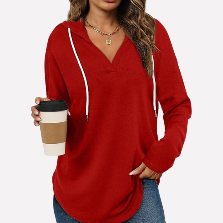 Comfortabel en stijlvol sweatshirt voor vrouwen, effen design, herfst/winter essentieel.