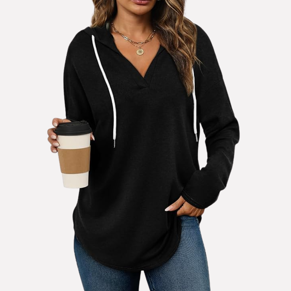 Zacht dames sweatshirt met lange mouwen, casual en veelzijdig voor elke dag.