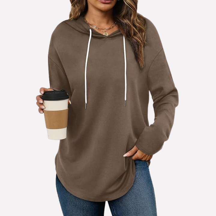 Vrouwen sweatshirt met lange mouwen en trendy print, voor dagelijks comfort.