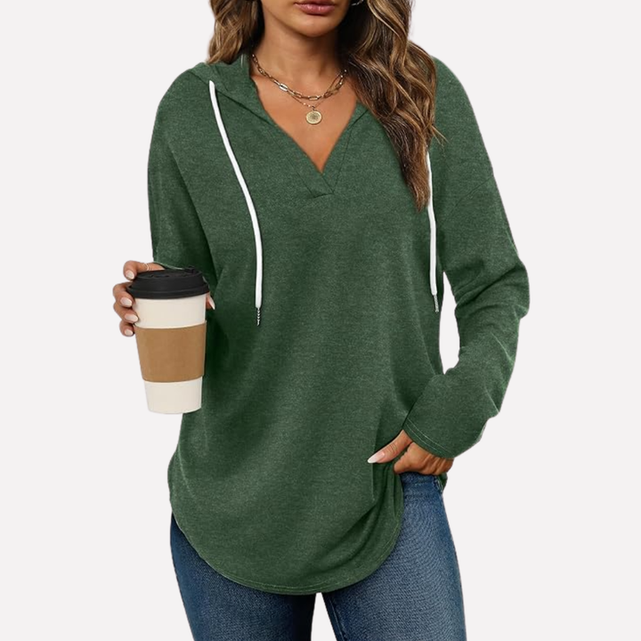 Effen crewneck dames sweatshirt, veelzijdig en comfortabel, herfst/winter stijl.