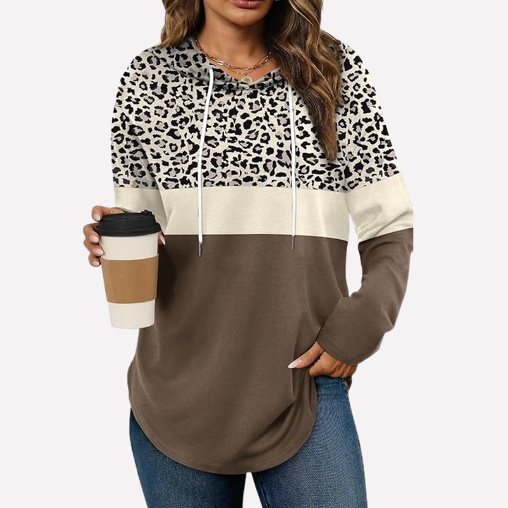 Warm dames sweatshirt met lange mouwen, perfect voor een casual winteroutfit.