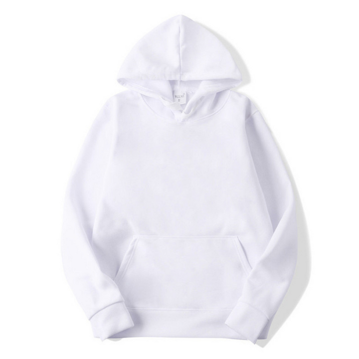 Zachte herenhoodie, effen design met capuchon en buidelzak. Comfortabele basic trui voor ontspannen momenten.
