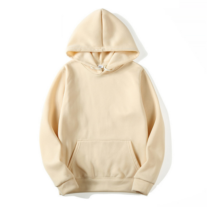 Stijlvolle casual herenhoodie voor dagelijks gebruik. Comfortabele effen trui met capuchon en lange mouwen.