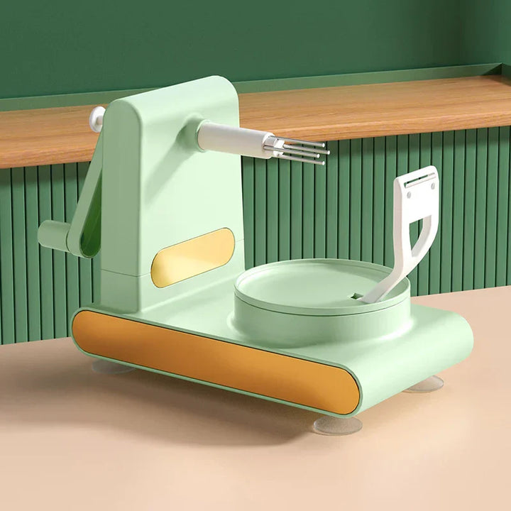 Ergonomische groenteschiller. Comfortabel in gebruik, zelfs bij grote hoeveelheden schilwerk.