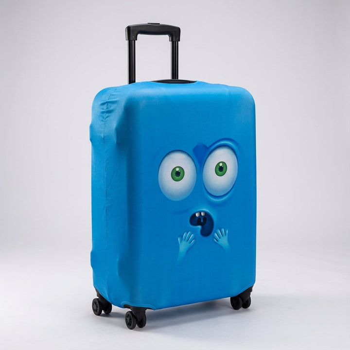 Elastische kofferhoes met vrolijke print. Optimale bagagebescherming en herkenbaarheid voor vakantie.