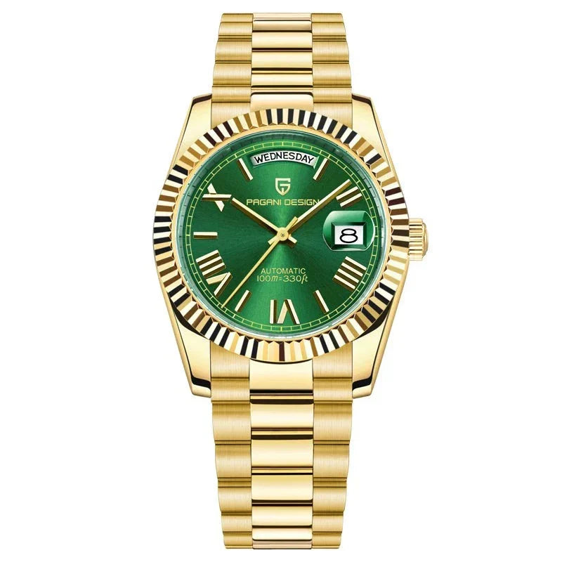 Luxe Automatisch Herenhorloge Dominus: Gedetailleerde wijzerplaat toont precisie en vakmanschap.