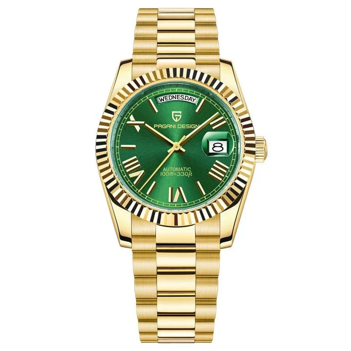 Luxe Automatisch Herenhorloge Dominus: Gedetailleerde wijzerplaat toont precisie en vakmanschap.