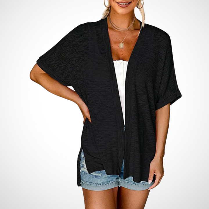 Comfortabel lichtgewicht damesvest met korte mouwen, perfect voor de zomer en lente.