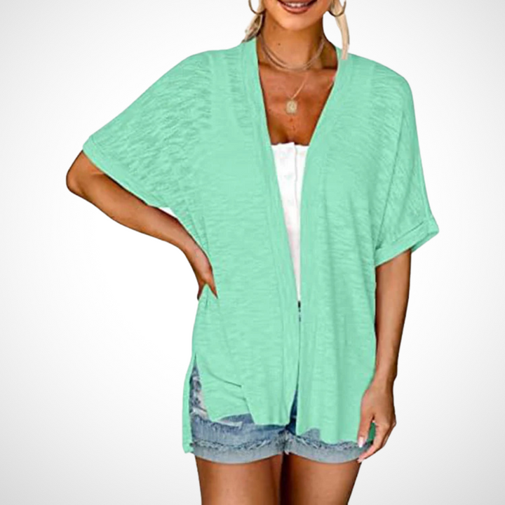 Stijlvol lichtgewicht damesvest met korte mouwen, voegt elegantie toe aan elke outfit.