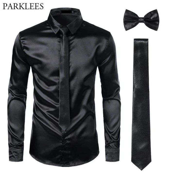 Lucas heren overhemd gecombineerd met een klassieke das, perfect voor een formele business look.