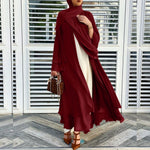 Rode abaya met hijab