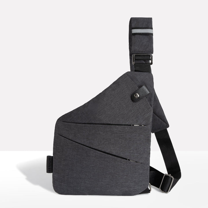 Stijlvolle donkere anti-diefstal crossbodytas met verstelbare schouderband