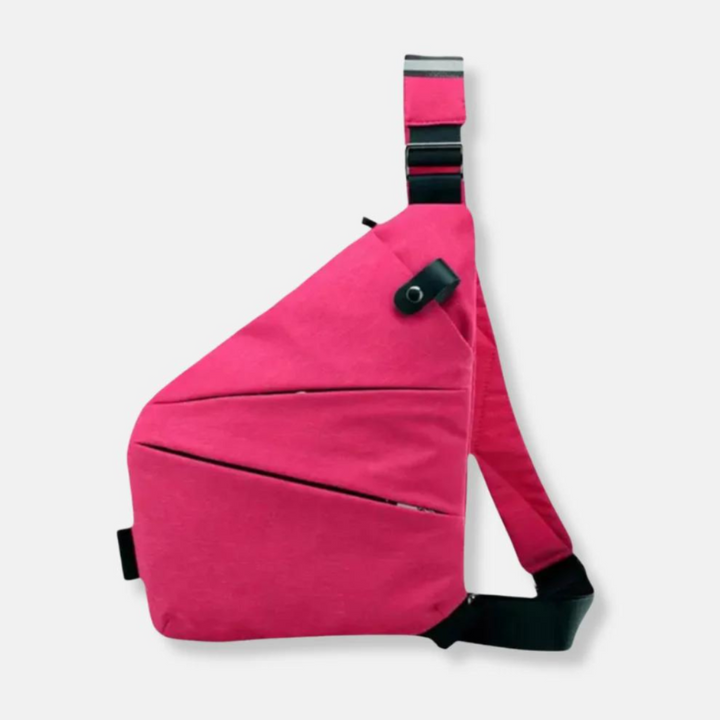 Felroze dames crossbody reistas met handige opbergvakken