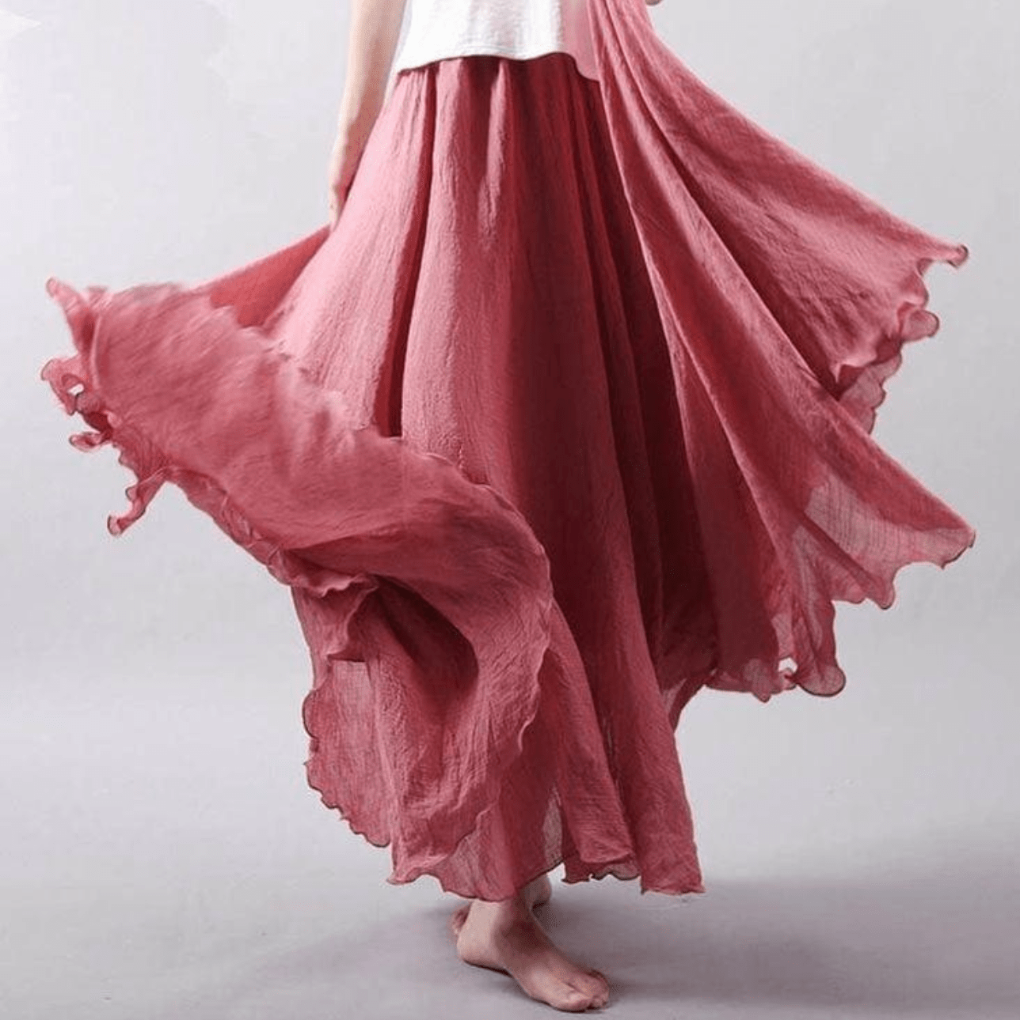 Dames rok: een vloeiende elegante bohemian maxi rok, perfect voor een zomerse look.