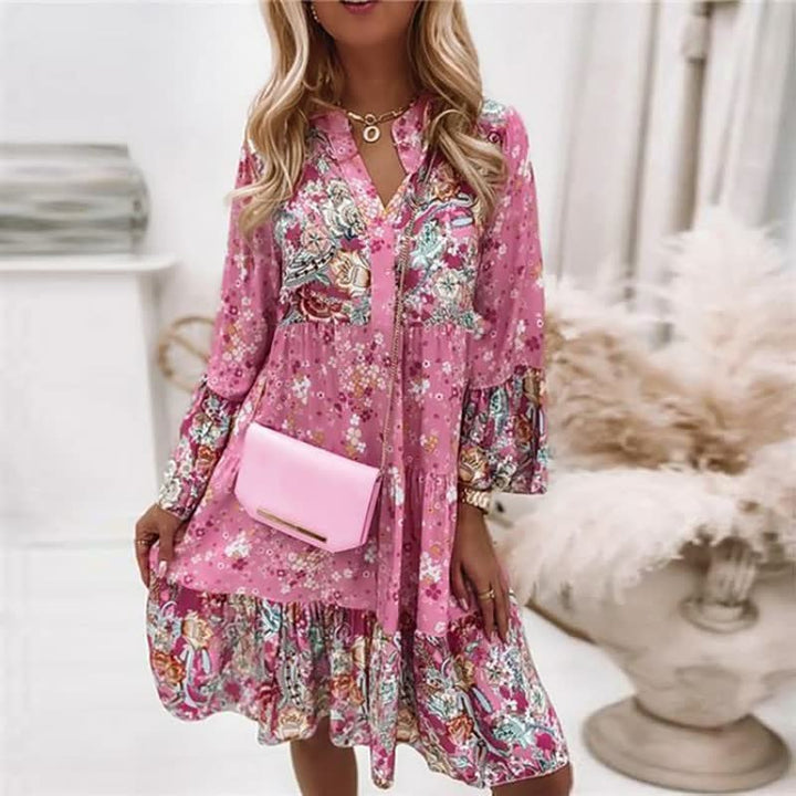 Elegante BohoDress™ dames zomerjurk. Perfecte stijlvolle midi jurk voor strand, festival of casual zomerse dagen.