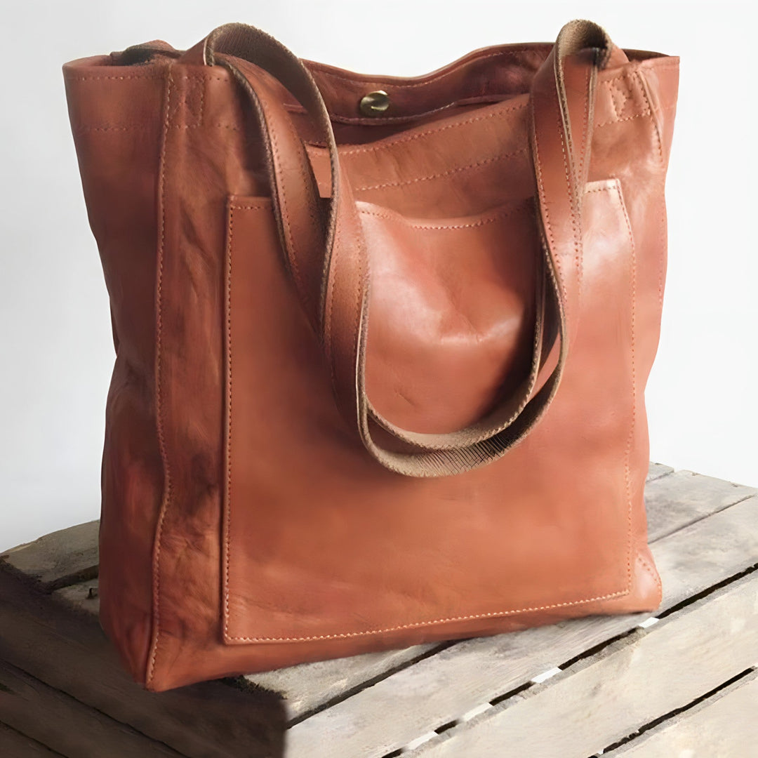 Elegante bruine Sophie damestas van PU-leer. Stijlvolle schoudertas en ruime handtas, veelzijdig voor dames.